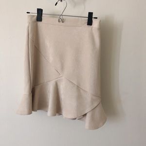 Tan suede skirt